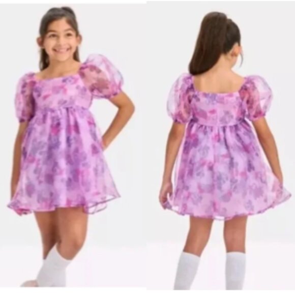 DISNEY Minnie Mouse Organza Ruffled Babydoll Dress SZ (6/7) - Picture 1 of 13